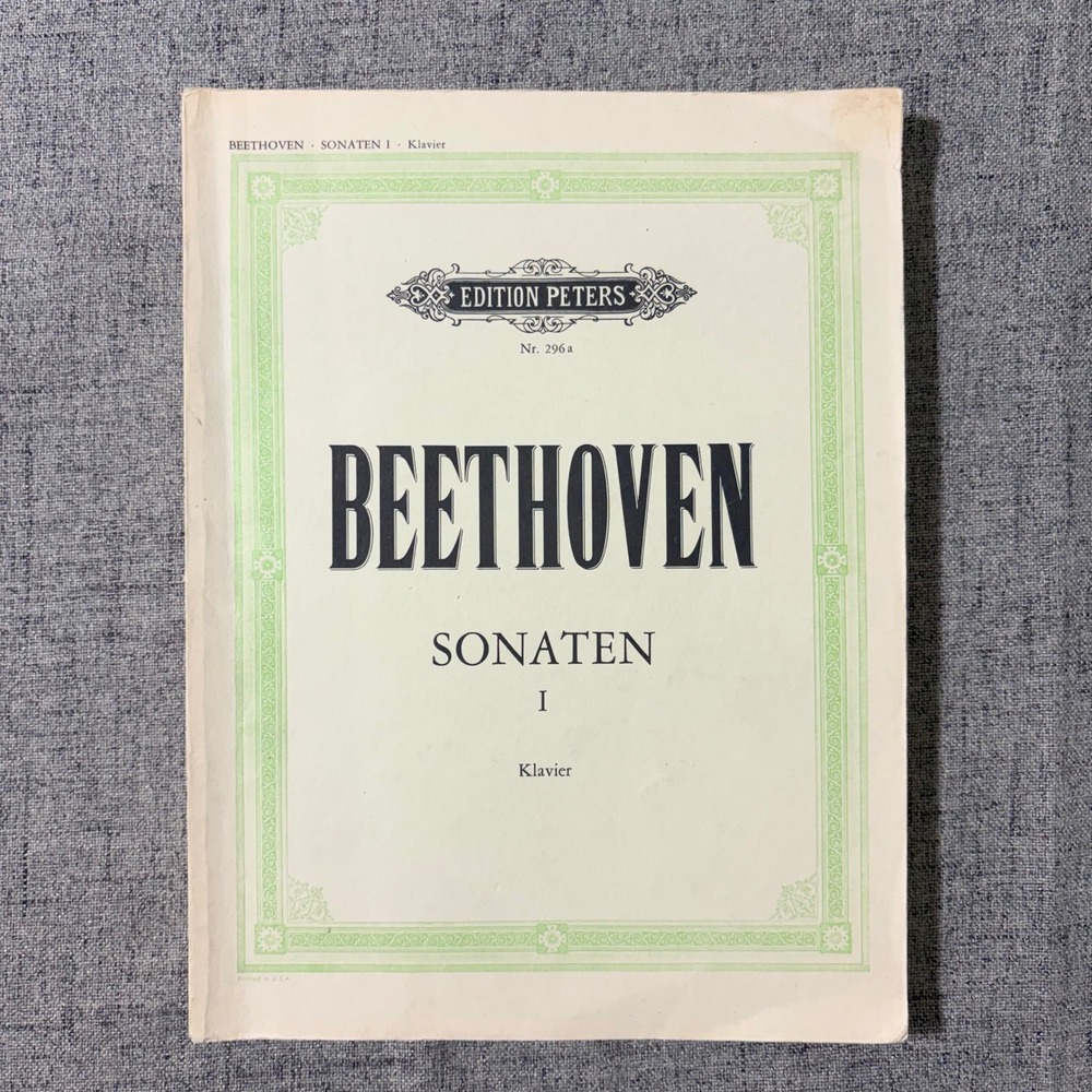 BEETHOVEN SONATEN I Klavier Piano Sheet Music EDITION PETERS, Nr. 296a